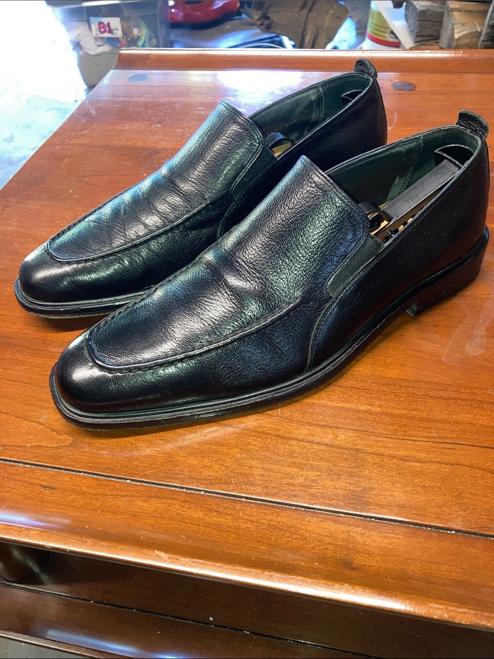 Cole Haan Men's Slip-on Black Leather Loafers Size 9.5 Used Good Condition